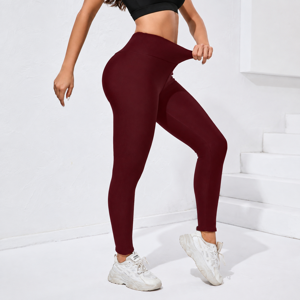 High Rise Thermal Leggings for Yoga and Winter Fitness for Women