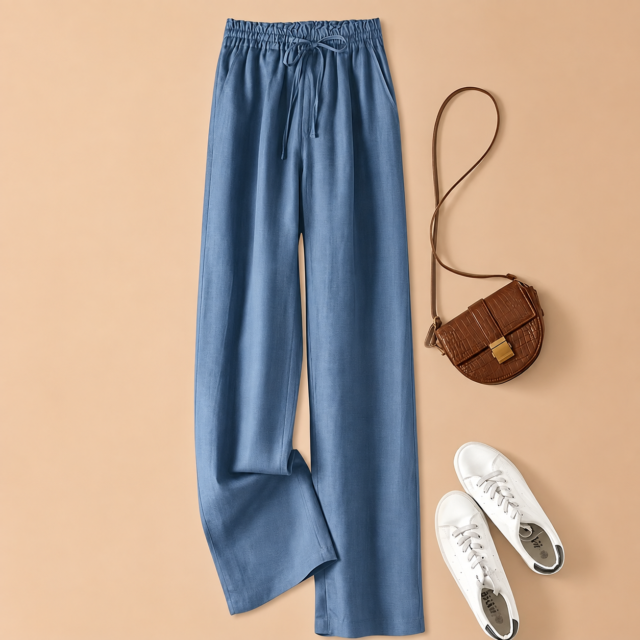 Vintage Themed Wide Loose Pants For Women