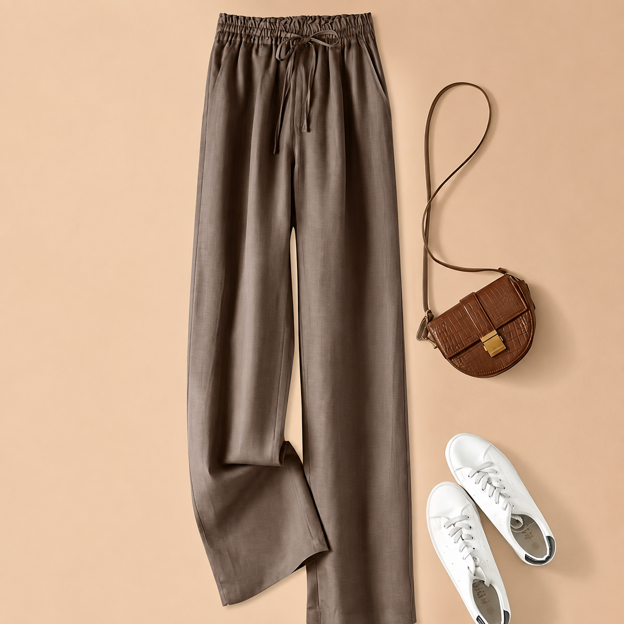 Vintage Themed Wide Loose Pants For Women