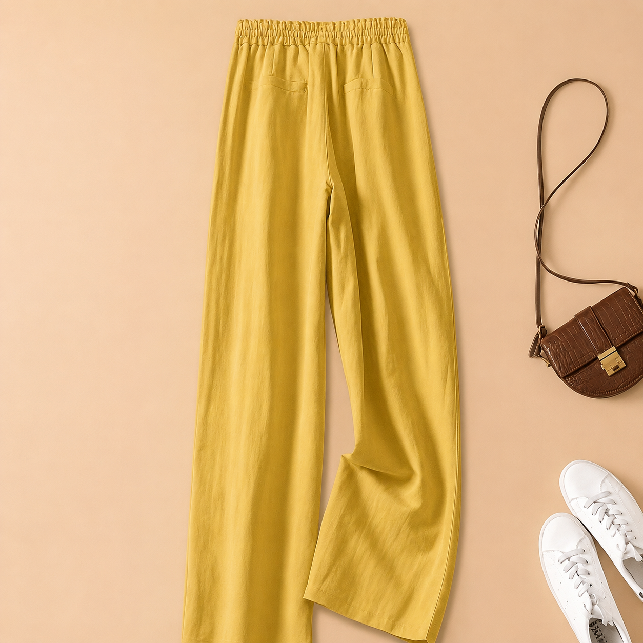 Vintage Themed Wide Loose Pants For Women
