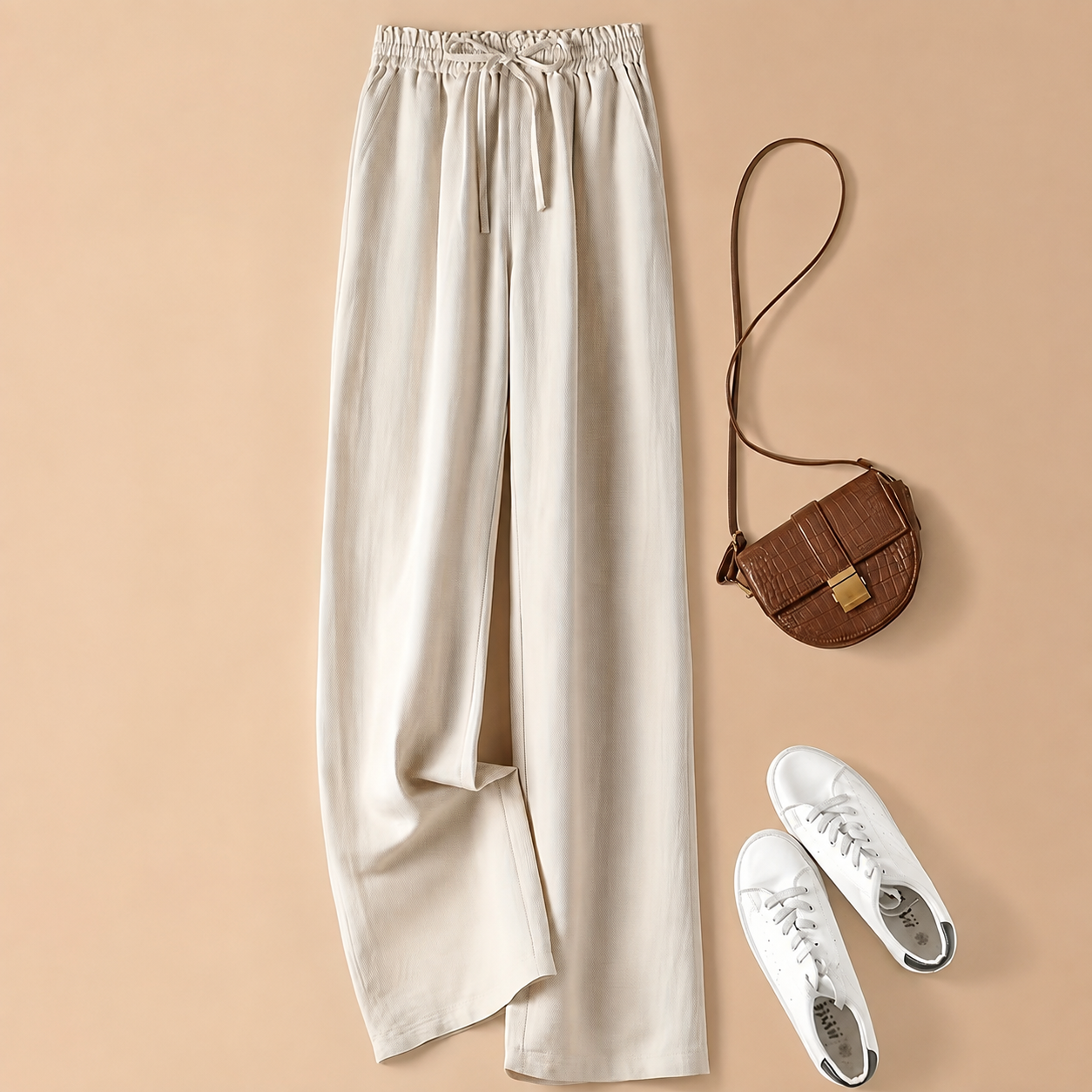 Vintage Themed Wide Loose Pants For Women