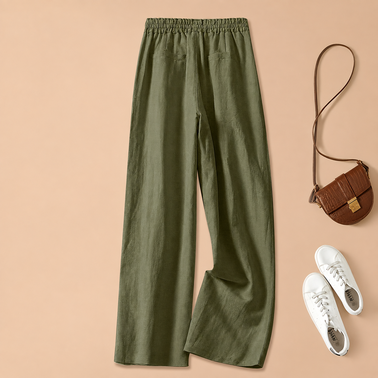 Vintage Themed Wide Loose Pants For Women