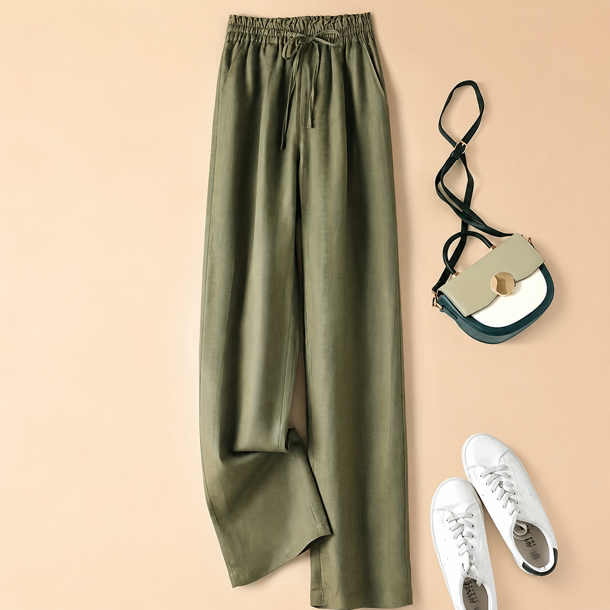 Vintage Themed Wide Loose Pants For Women