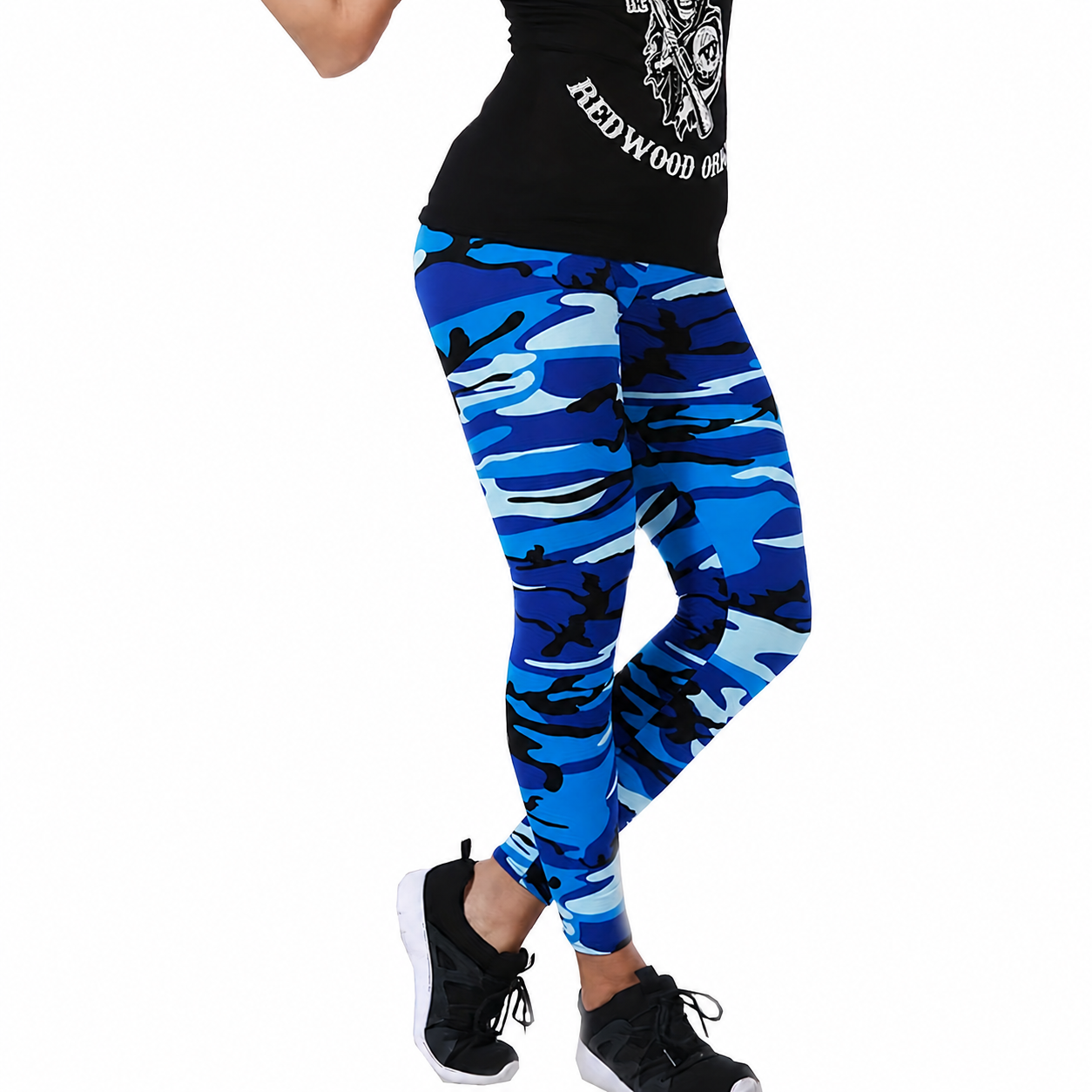 Casual Camouflage Patterned Leggings For Women