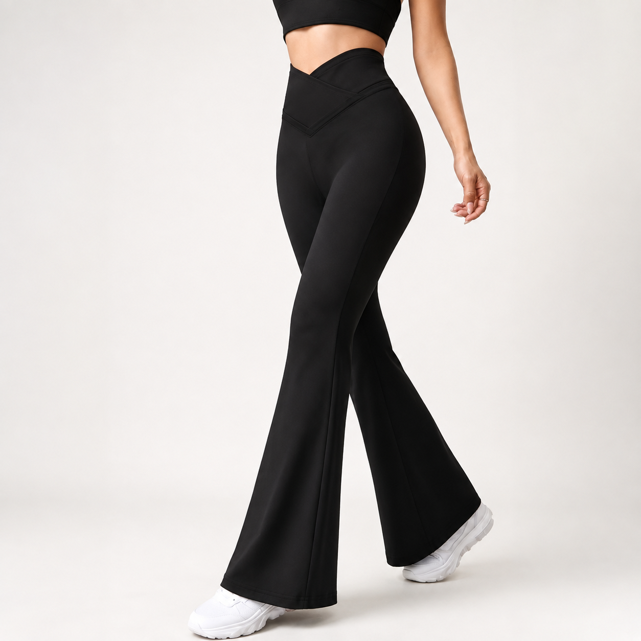Casual Tummy Control Stretchy Flare Pants For Women