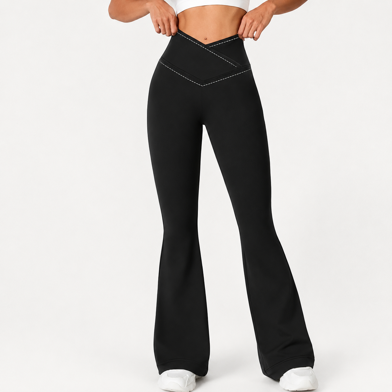 Casual Tummy Control Stretchy Flare Pants For Women