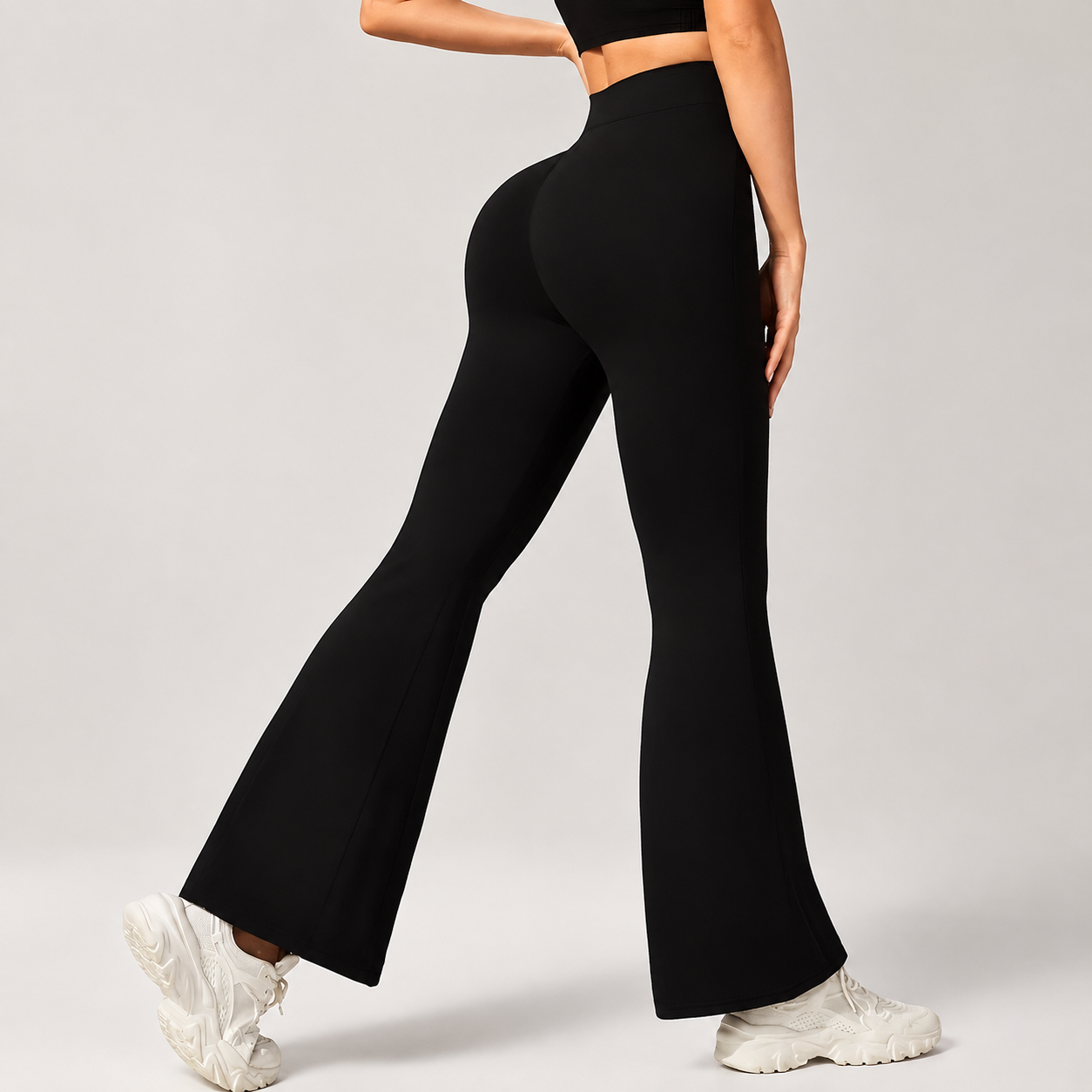 Casual Tummy Control Stretchy Flare Pants For Women