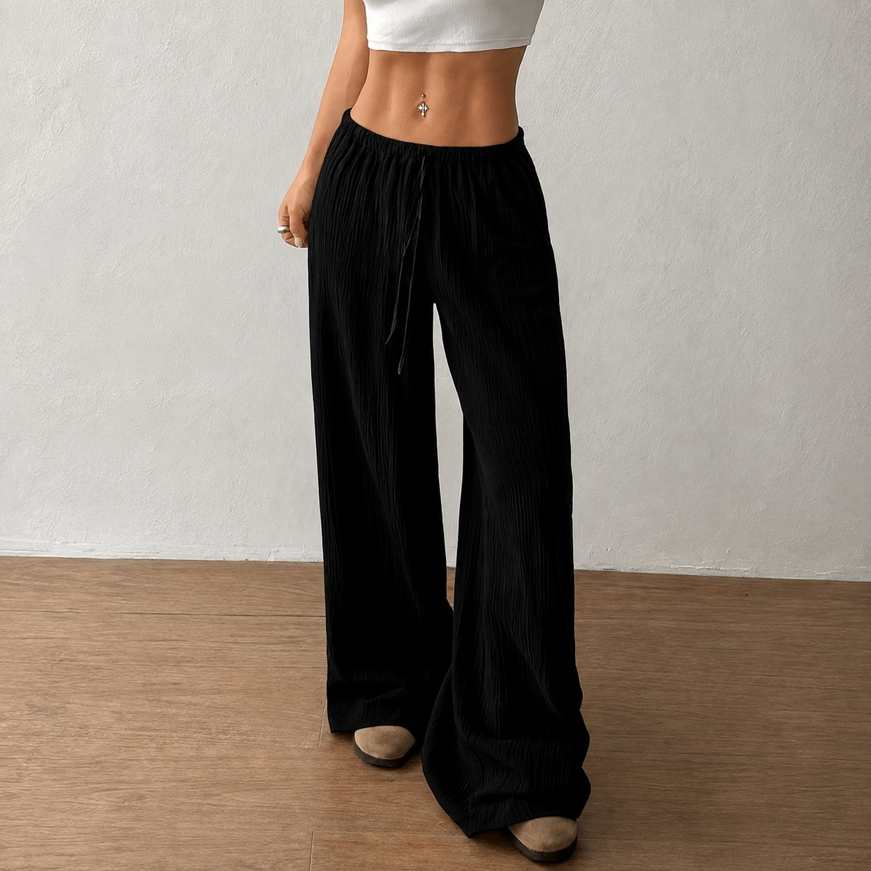 Pack of 2 Casual Straight Trousers For Women