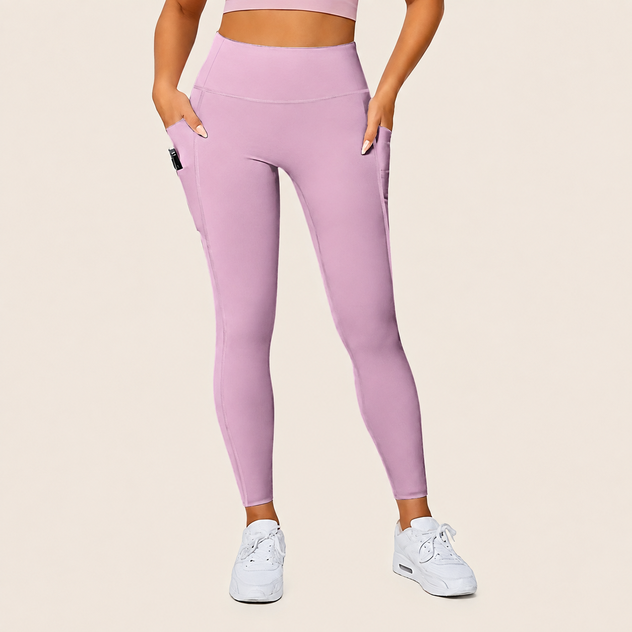 Slim Seamless Leggings With Pockets For Women