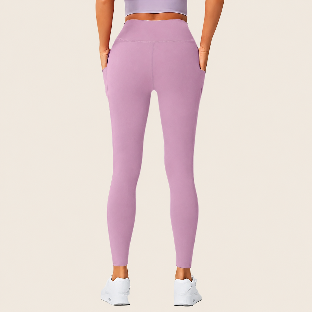 Slim Seamless Leggings With Pockets For Women