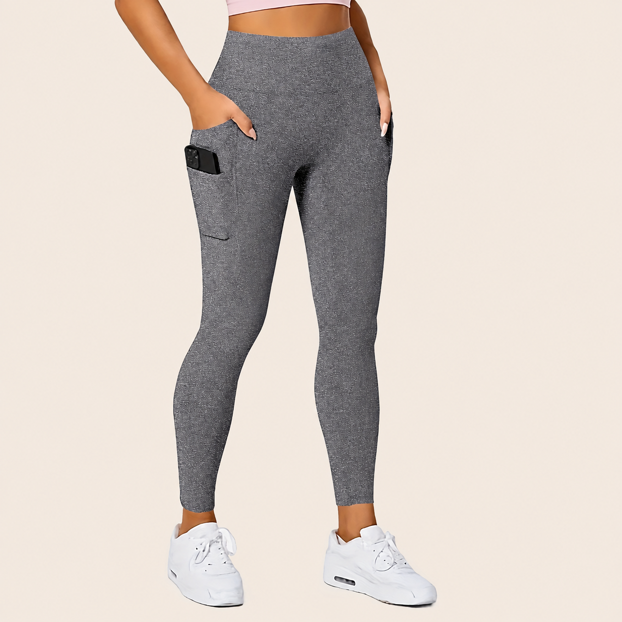 Slim Seamless Leggings With Pockets For Women