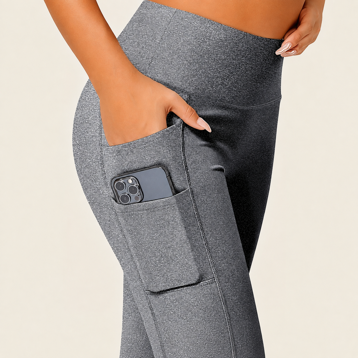 Slim Seamless Leggings With Pockets For Women
