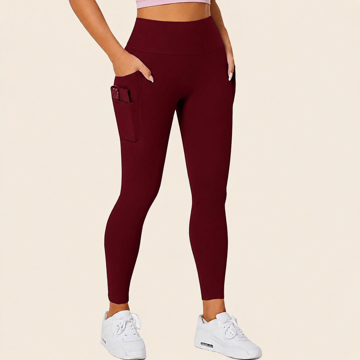 Slim Seamless Leggings With Pockets For Women