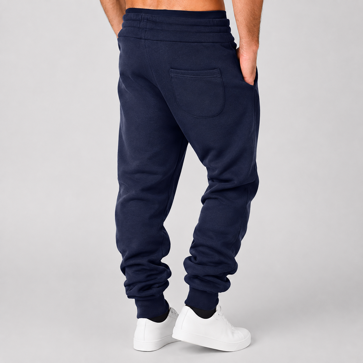 Casual Slim Winter Sweatpants Trousers With Drawstring For Men