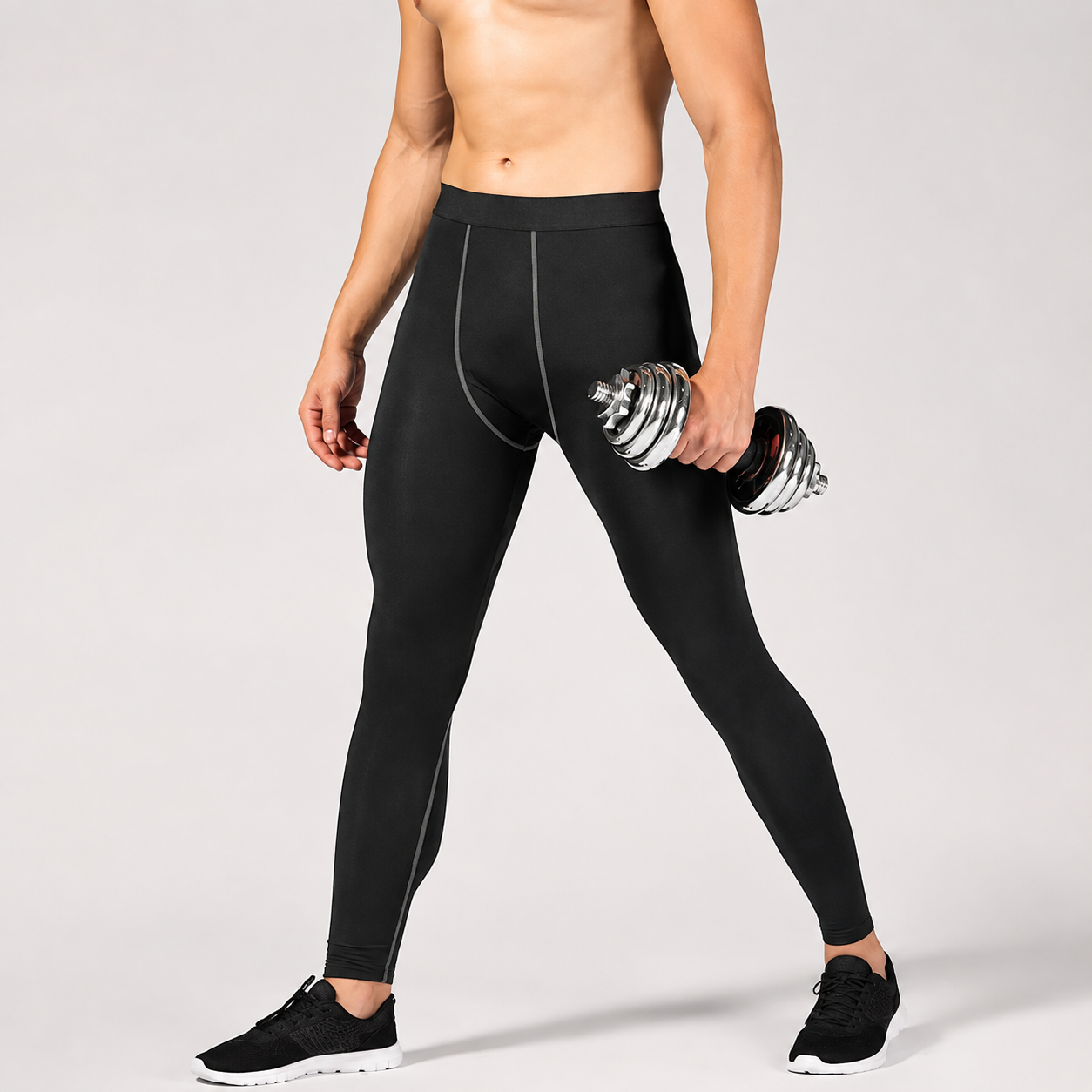 Thermal Compression Workout Athletic Sports Legging Pants For Men