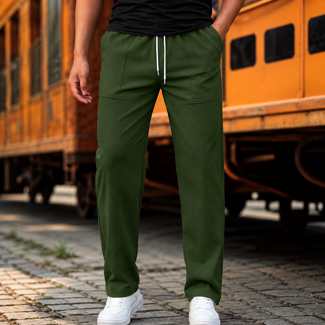 Casual Long Straight Work Summer Trousers For Men