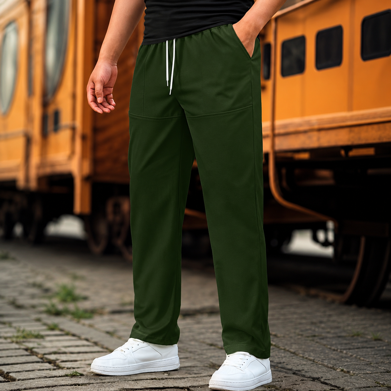 Casual Long Straight Work Summer Trousers For Men