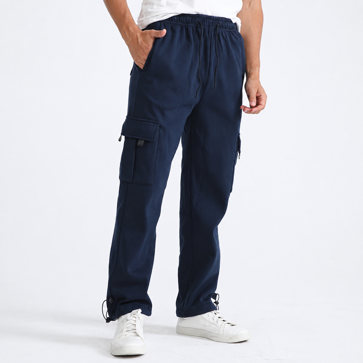 Straight Length Pants With Slant Pockets For Women