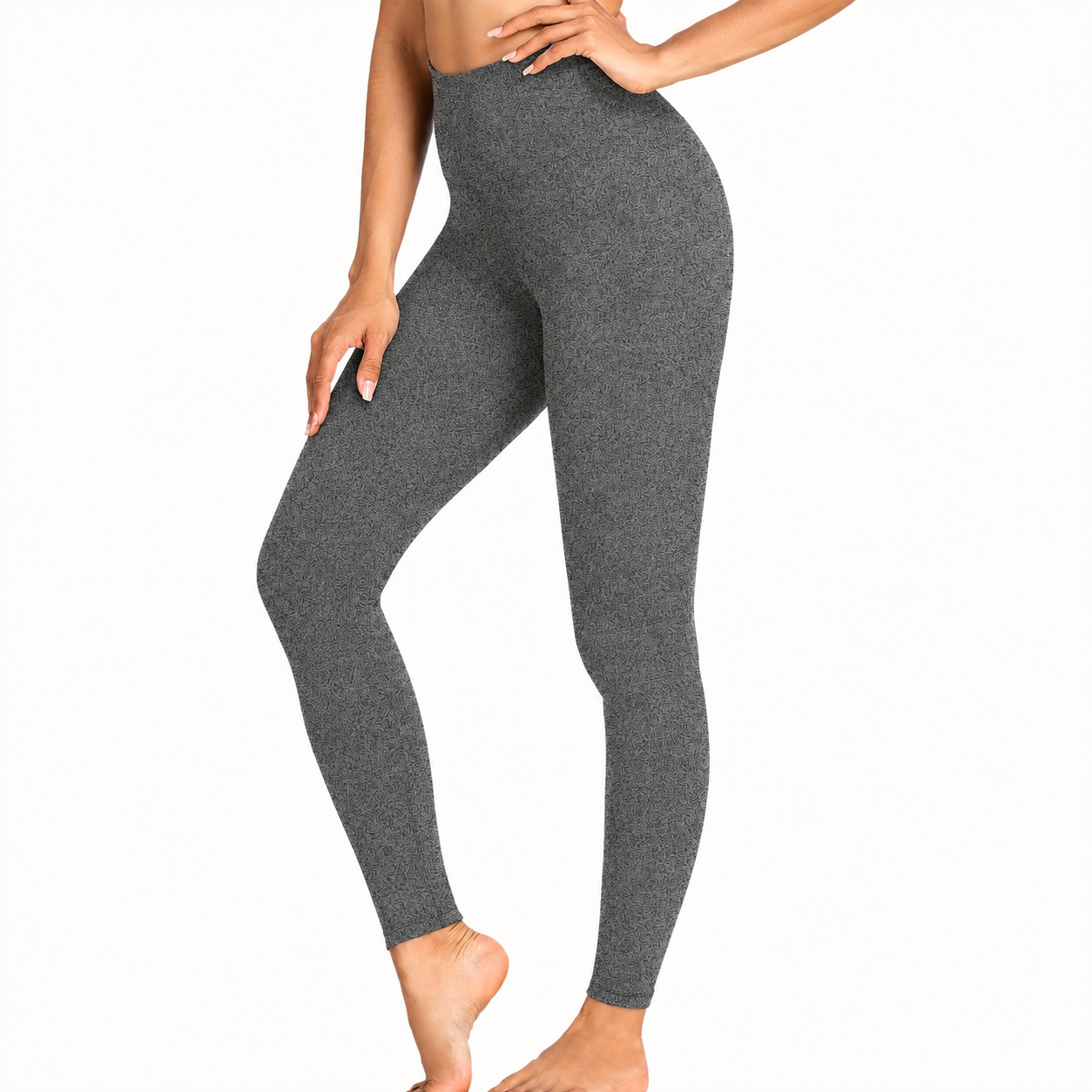 Solid Colored High Rise Yoga Leggings for Women
