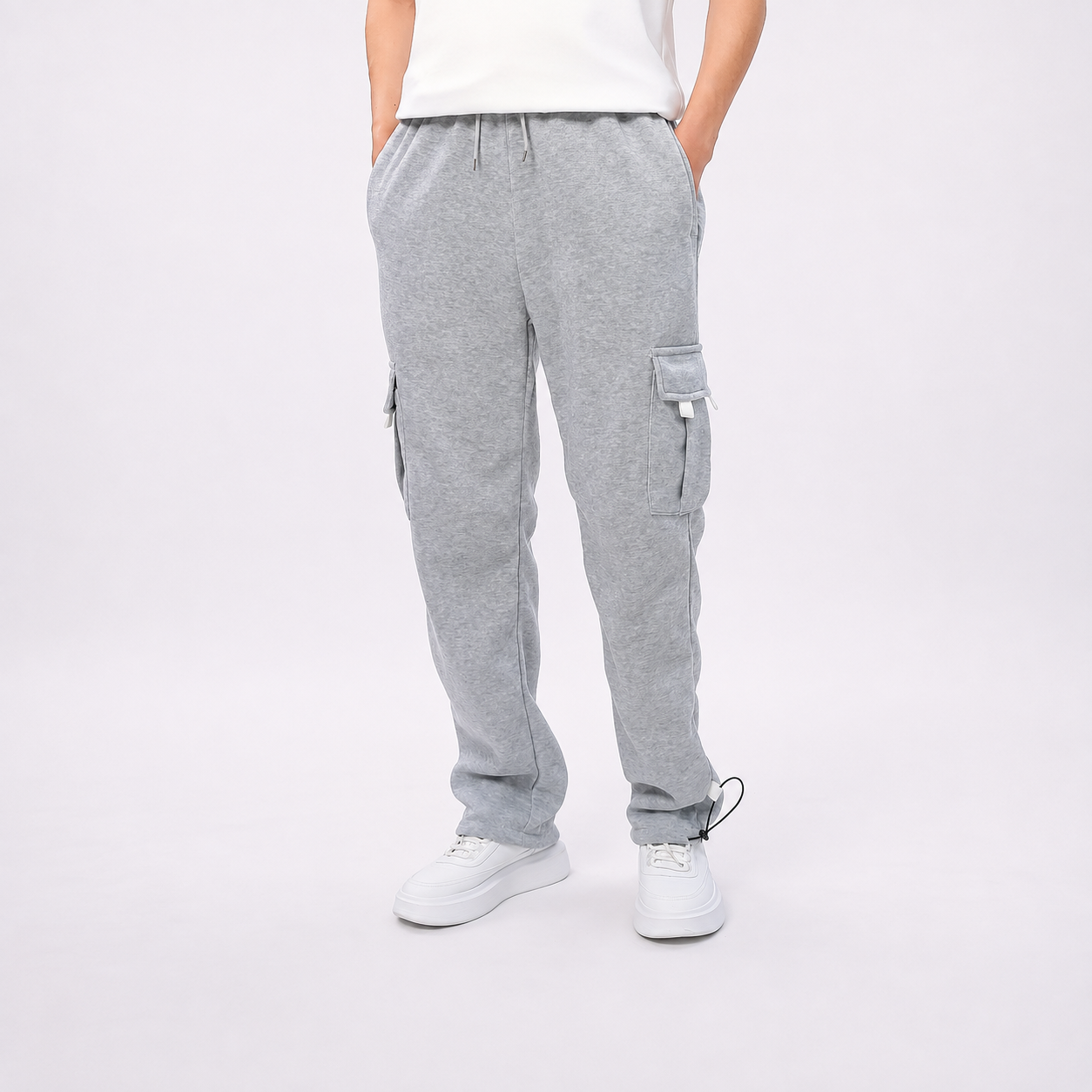 Straight Length Pants With Slant Pockets For Women