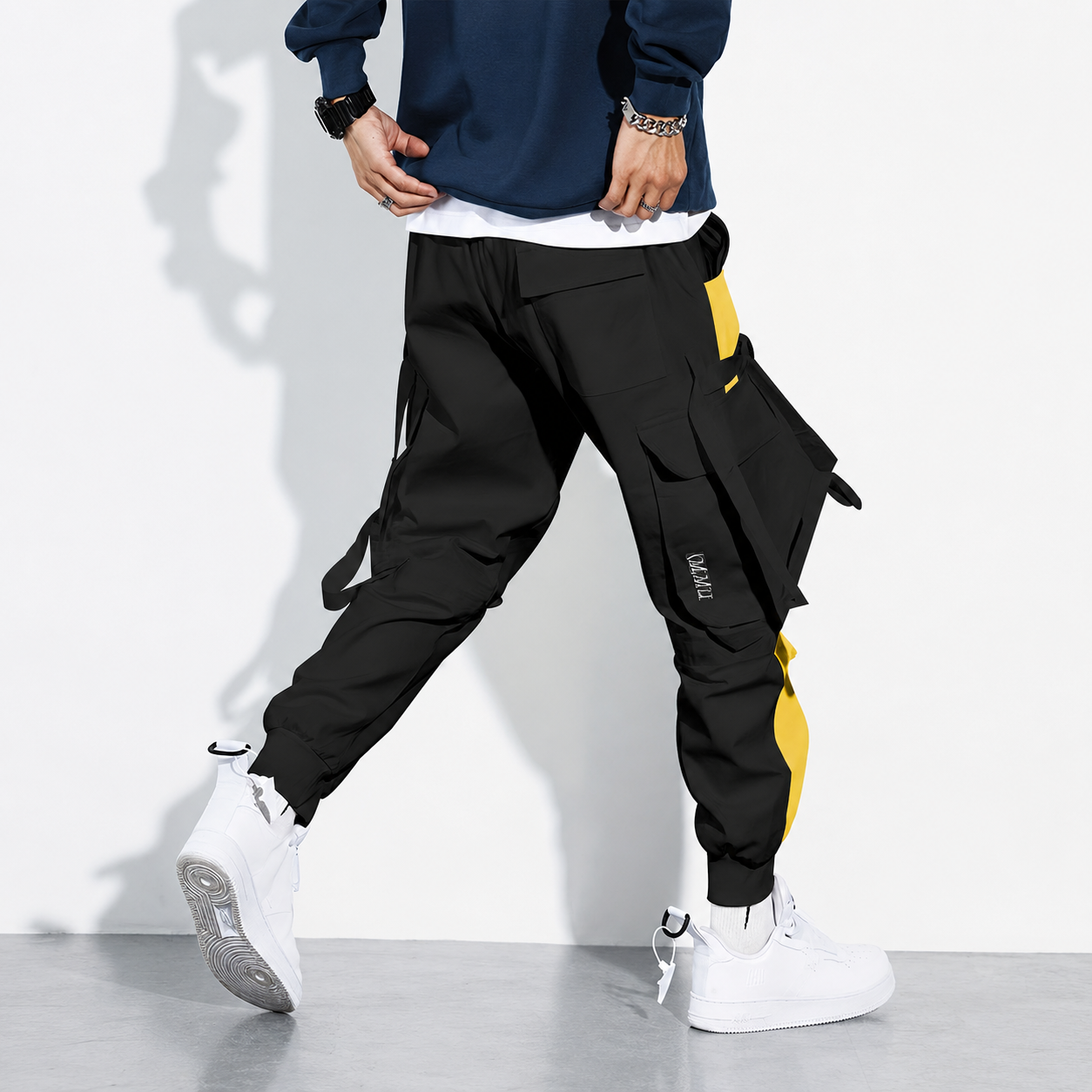 Multi Pocket Jogger Overalls For Casual Wear For Men