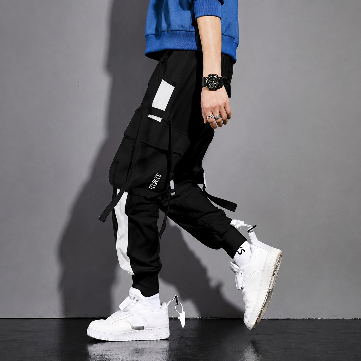 Multi Pocket Jogger Overalls For Casual Wear For Men