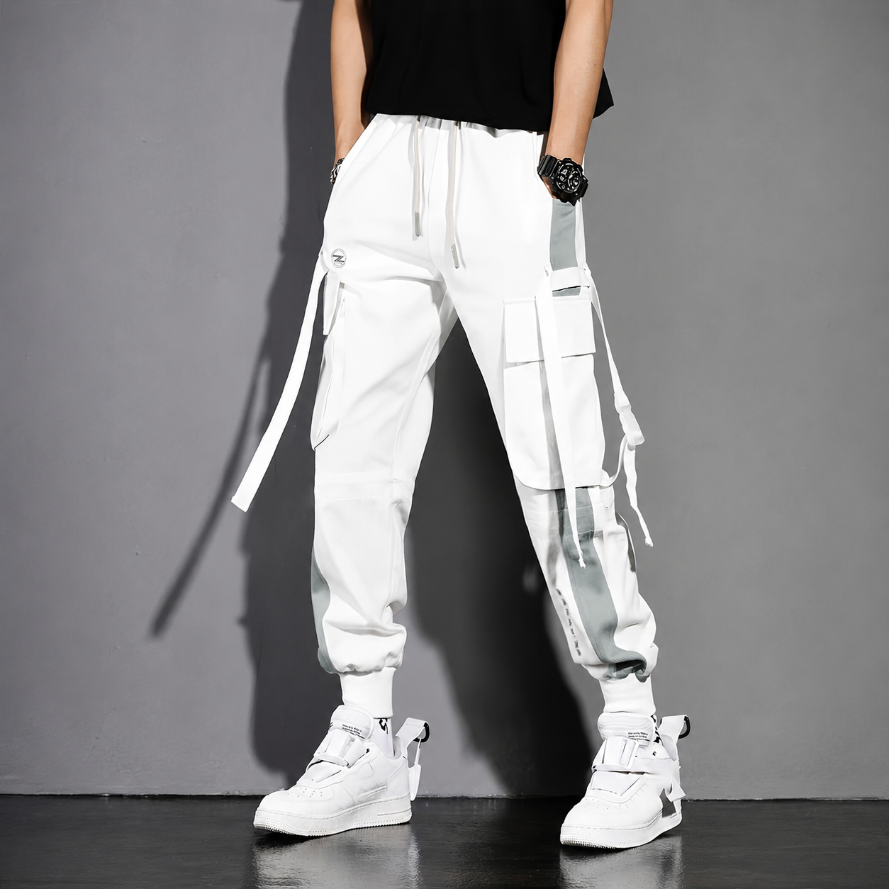 Multi Pocket Jogger Overalls For Casual Wear For Men