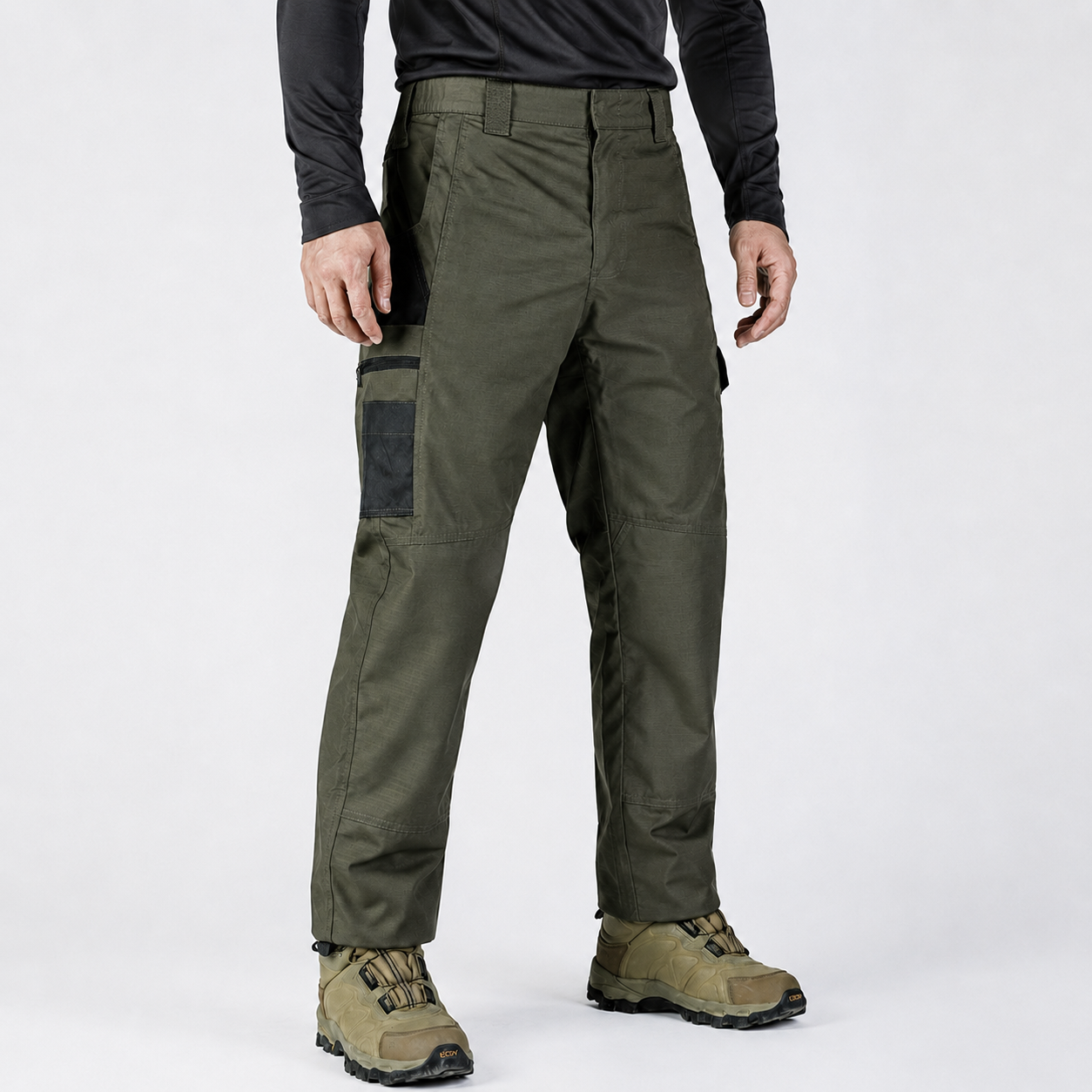 Regular Fit Tactical Cargo Pants With Pockets For Men