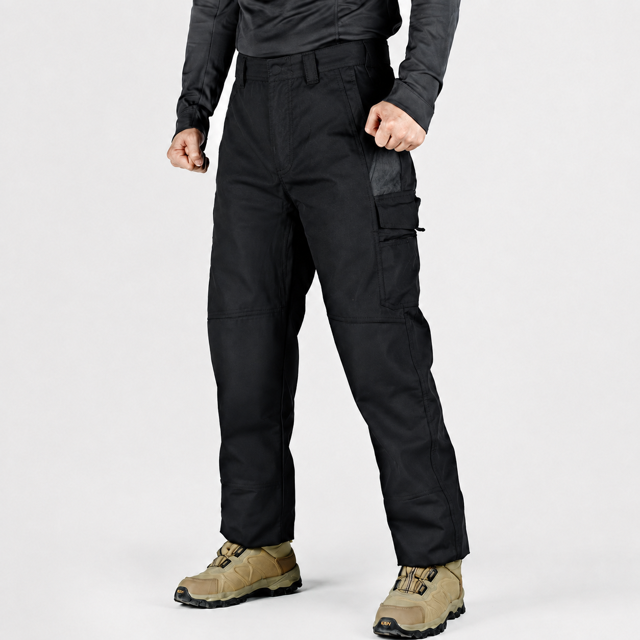 Regular Fit Tactical Cargo Pants With Pockets For Men