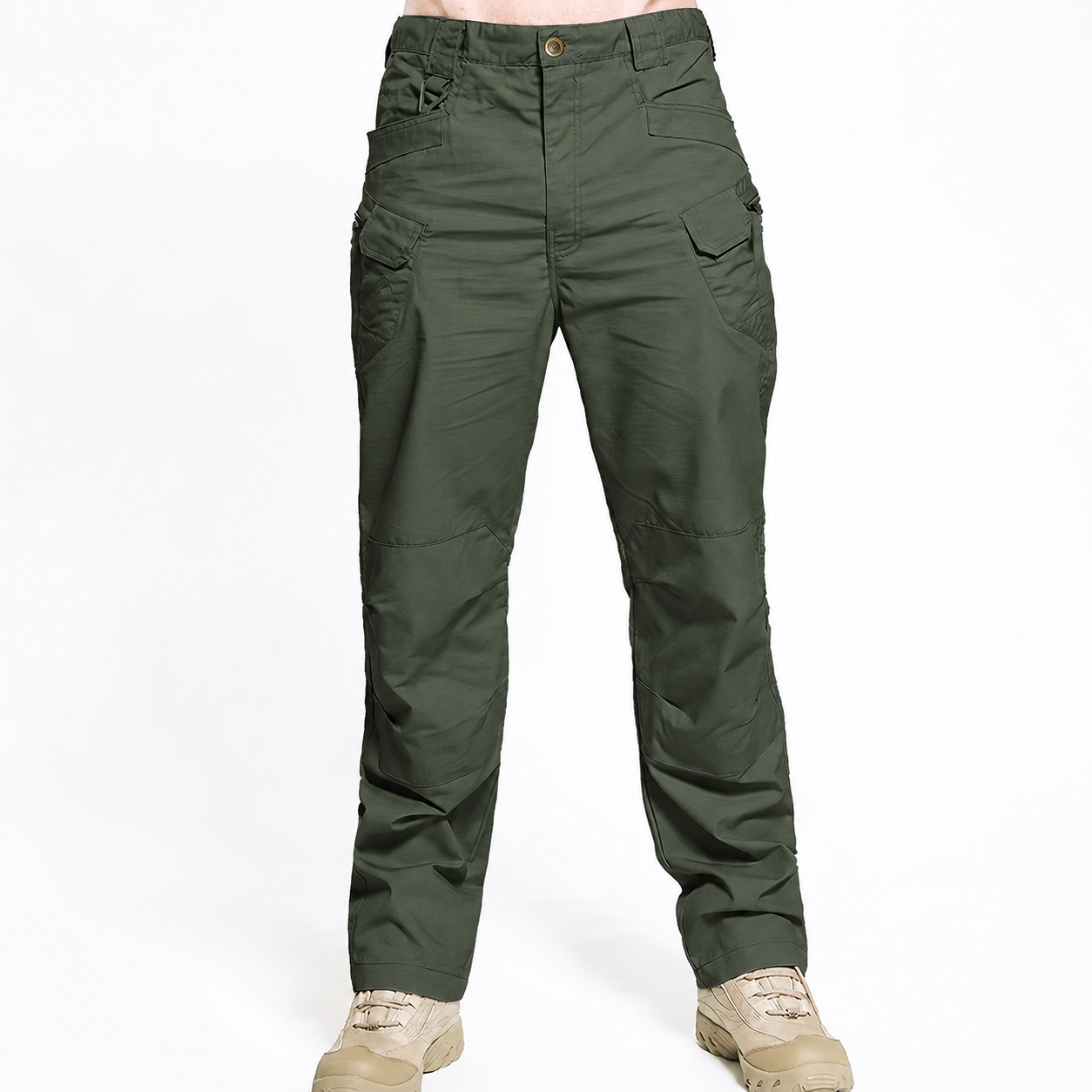 Utility Cargo Pants with Multiple Pockets for Men