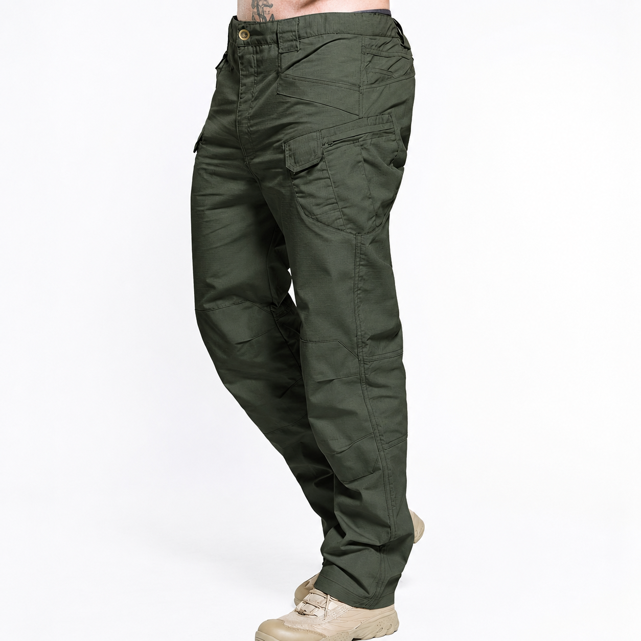 Utility Cargo Pants with Multiple Pockets for Men