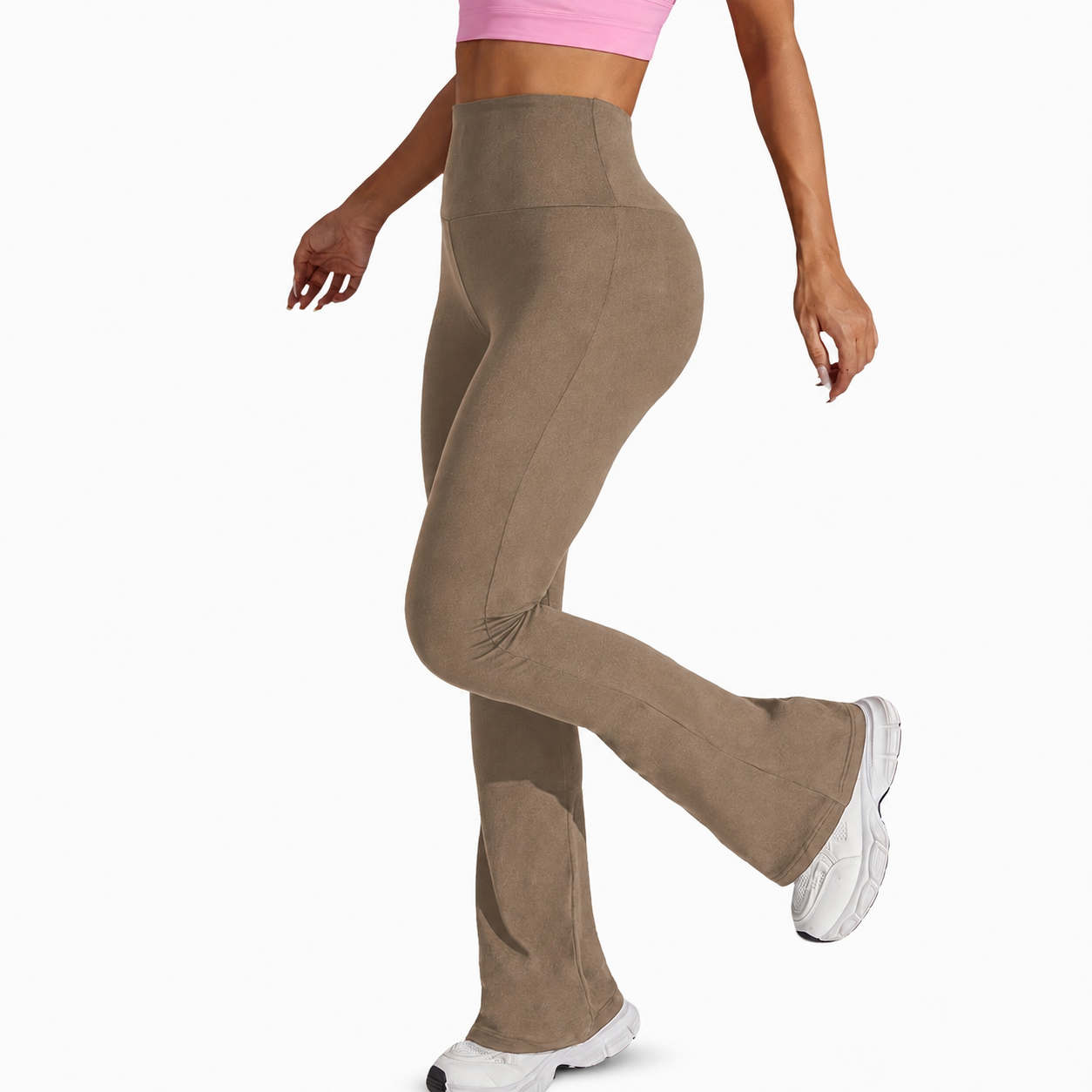 Plus Size High Rise Flared Yoga Pants For Women