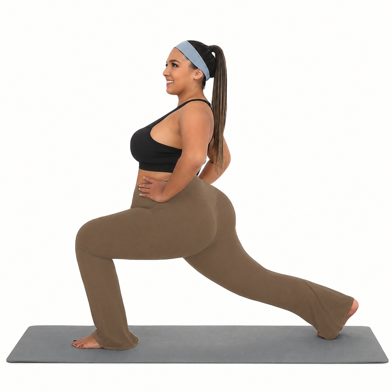 Plus Size High Rise Flared Yoga Pants For Women