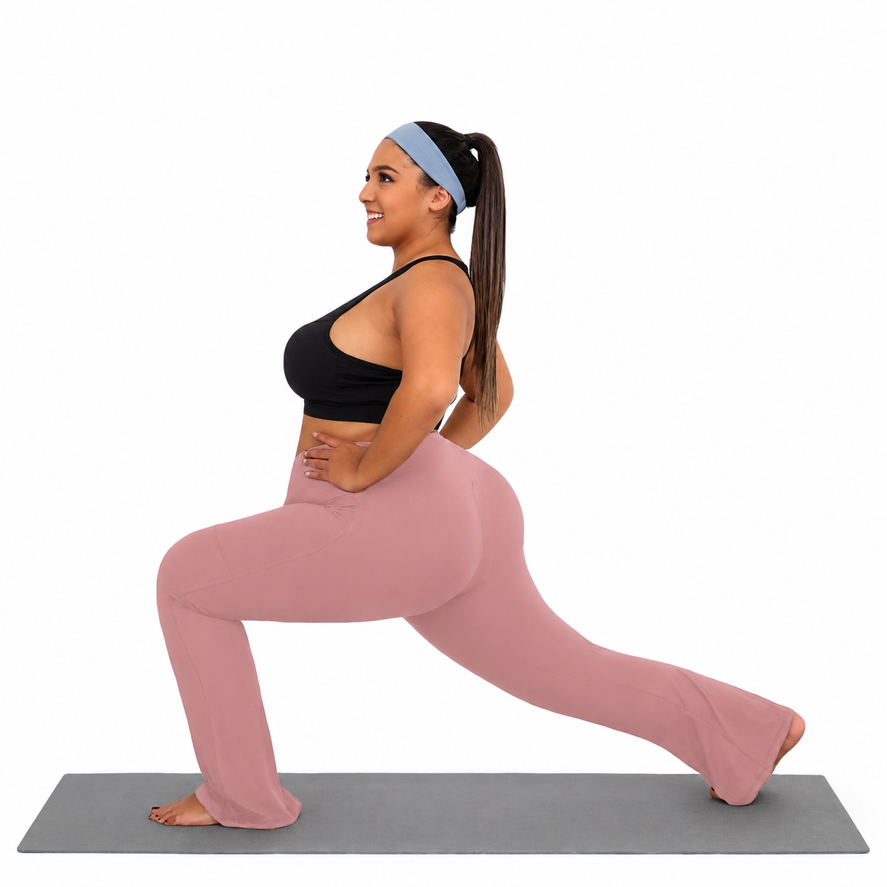 Plus Size High Rise Flared Yoga Pants For Women