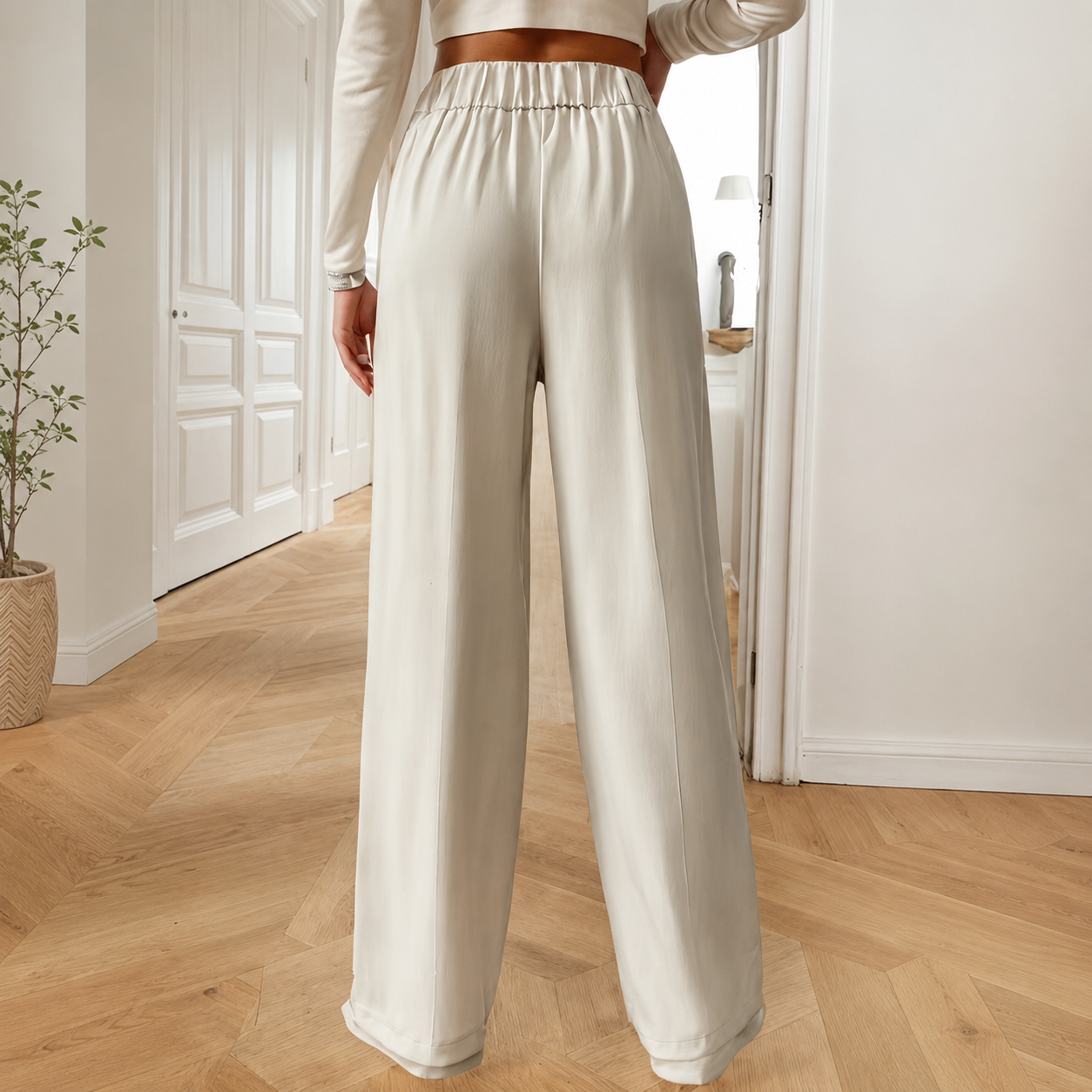 Elegant Straight Leg Formal Business Trousers For Women