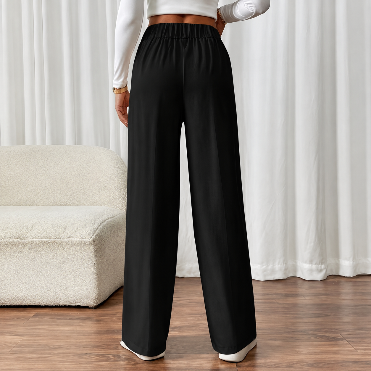 Elegant Straight Leg Formal Business Trousers For Women