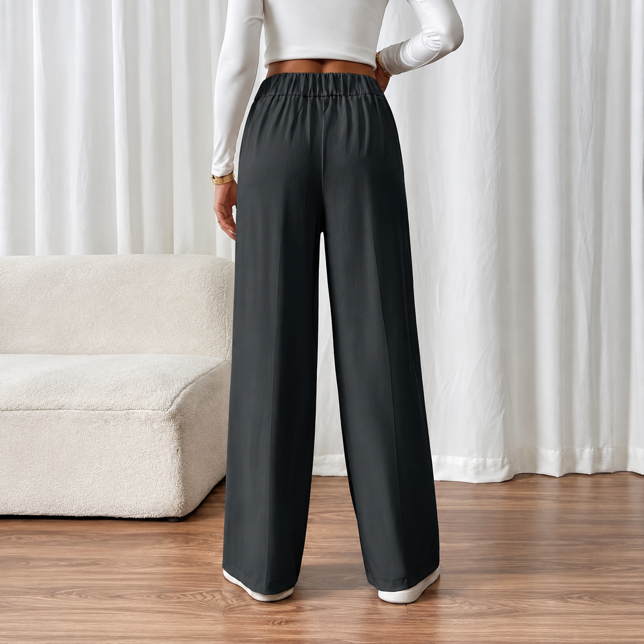 Elegant Straight Leg Formal Business Trousers For Women