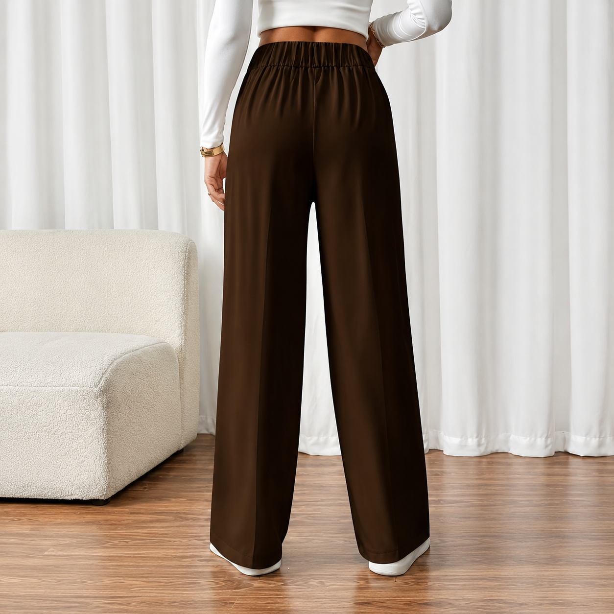 Elegant Straight Leg Formal Business Trousers For Women