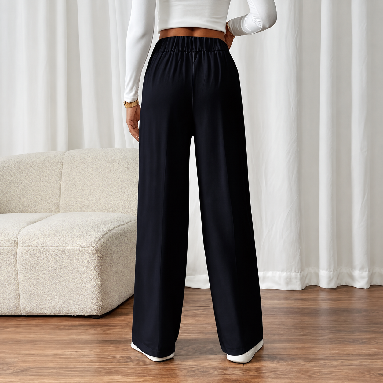 Elegant Straight Leg Formal Business Trousers For Women