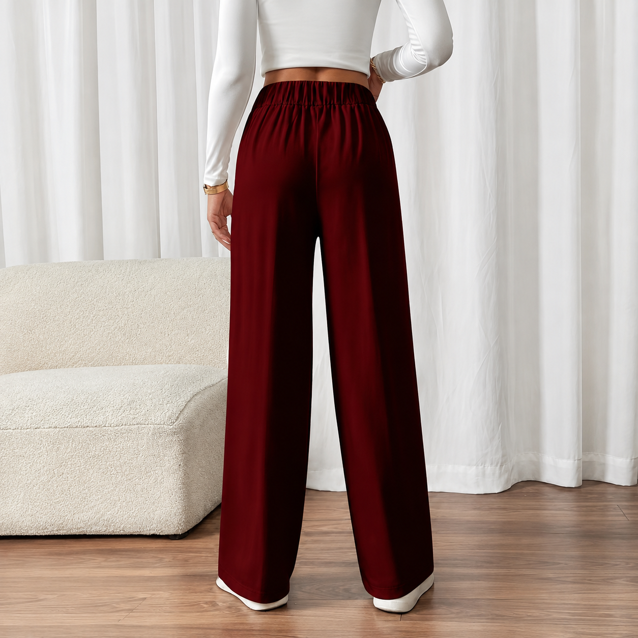 Elegant Straight Leg Formal Business Trousers For Women