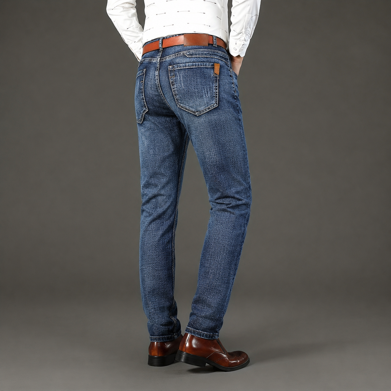 Casual Lightweight Stretch Denim Pants For Men