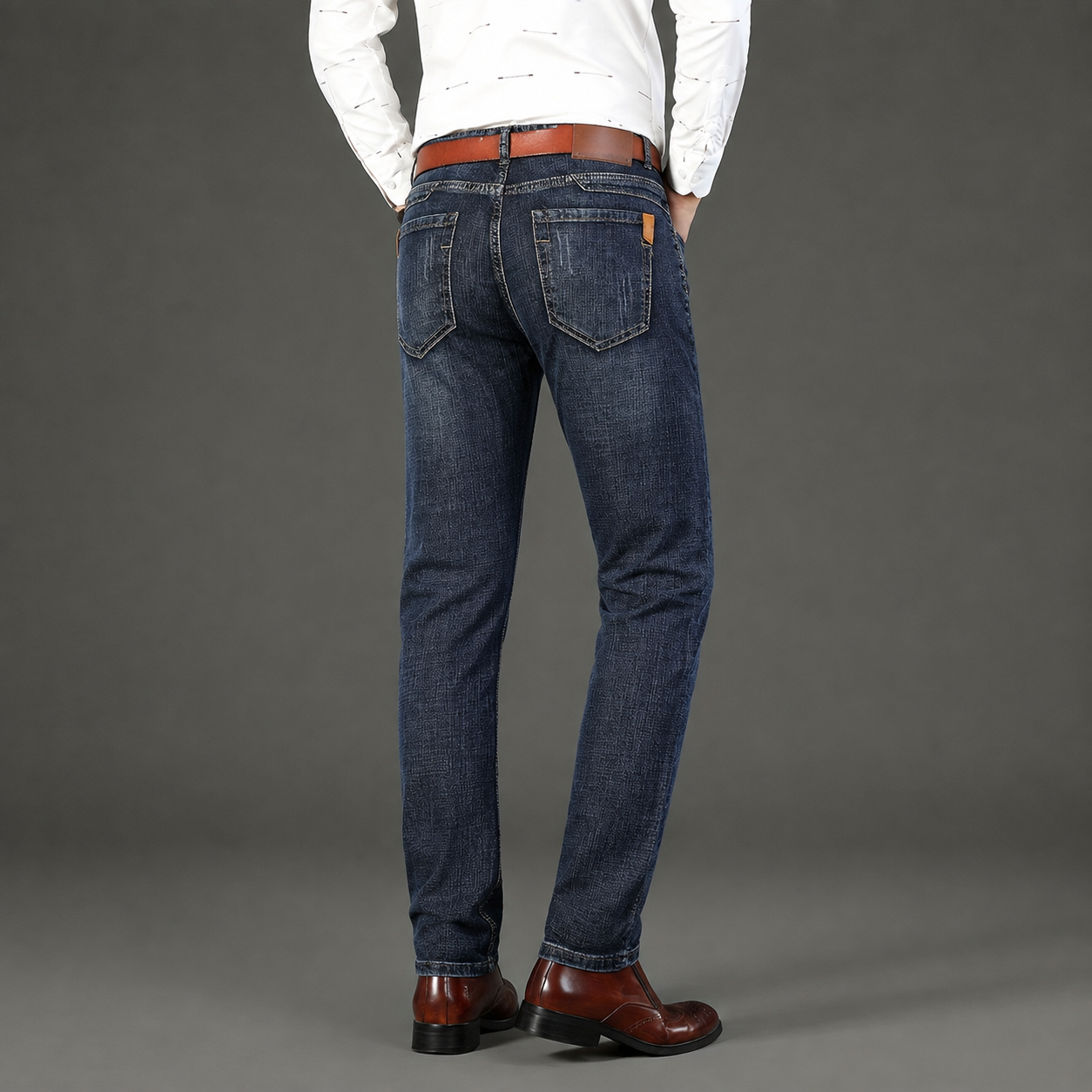 Comfortable Straight Length Denim Jeans For Men