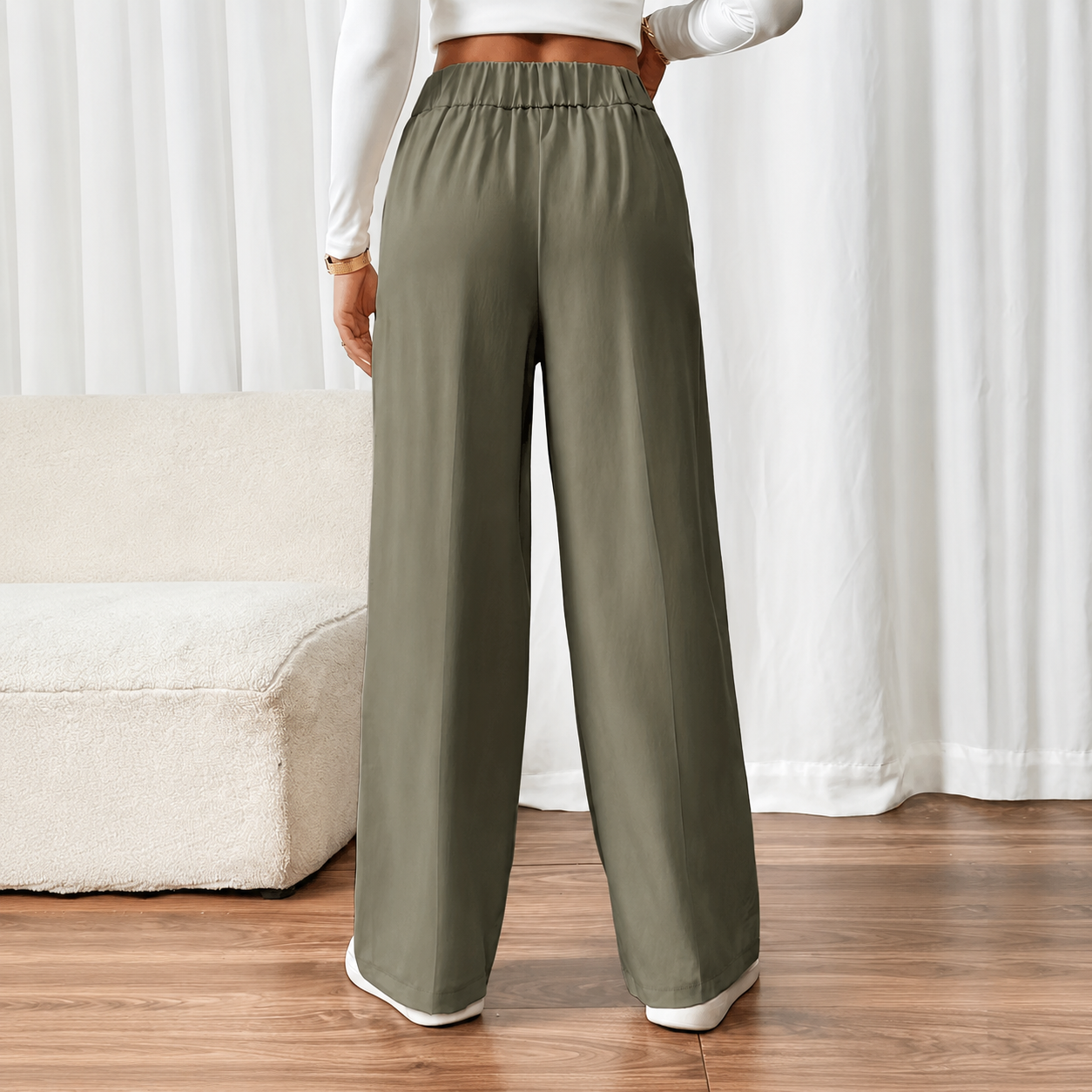 Elegant Straight Leg Formal Business Trousers For Women