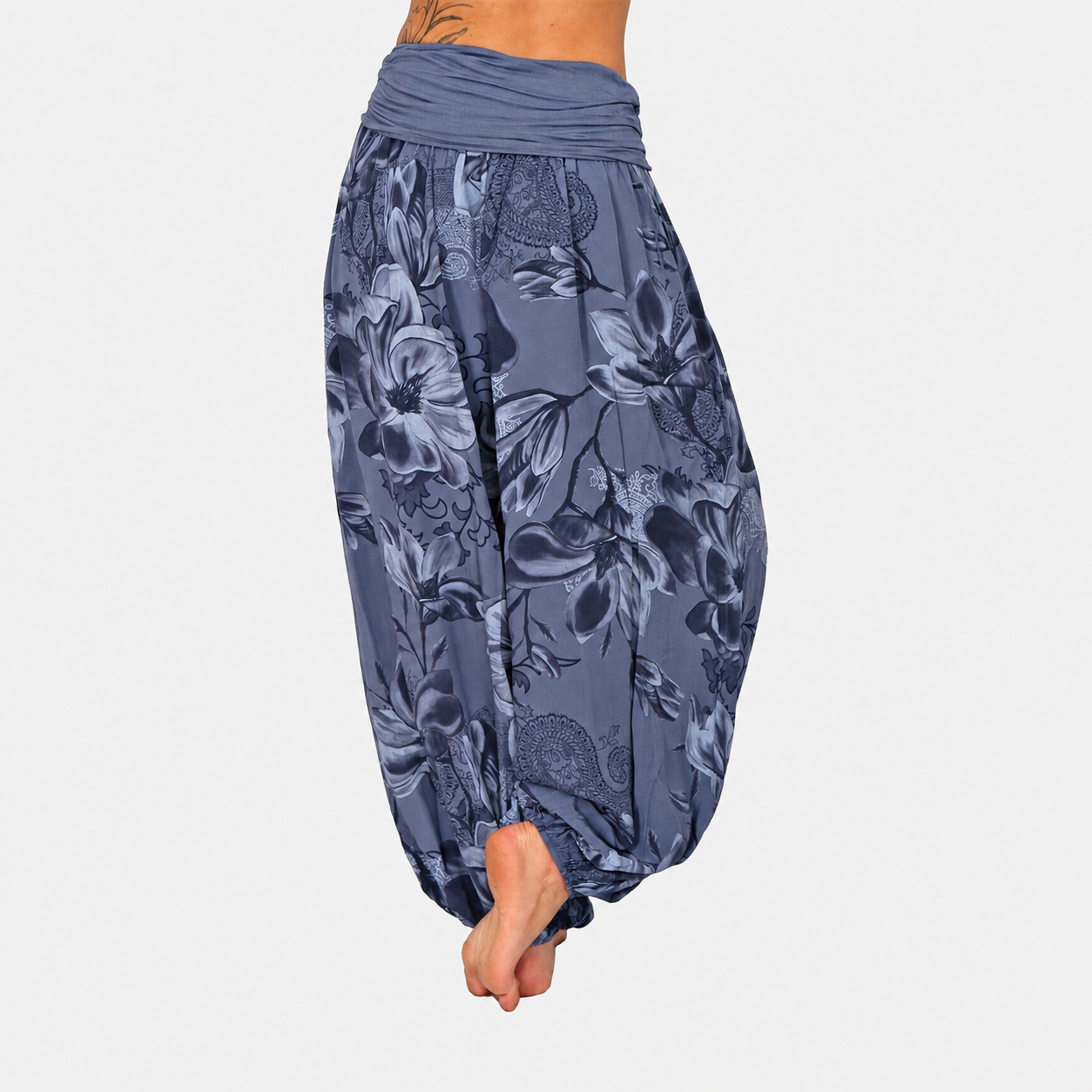 Bohemian Style Floral Printed Casual Harem Pants For Women