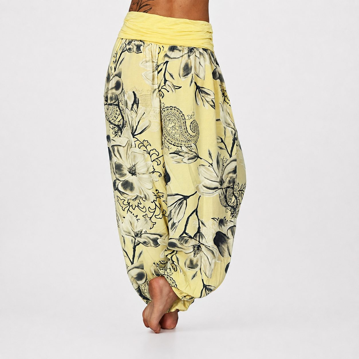 Bohemian Style Floral Printed Casual Harem Pants For Women