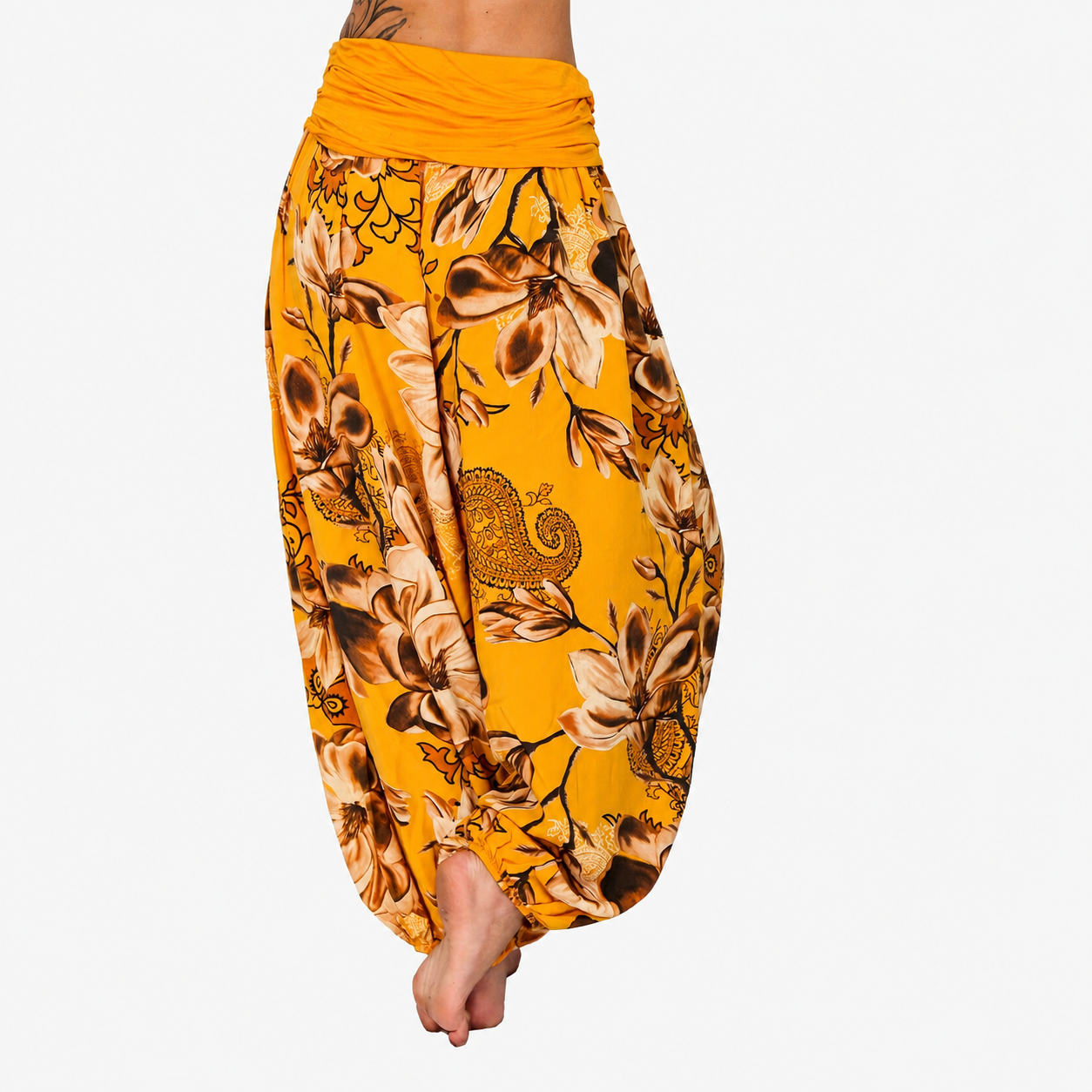 Bohemian Style Floral Printed Casual Harem Pants For Women