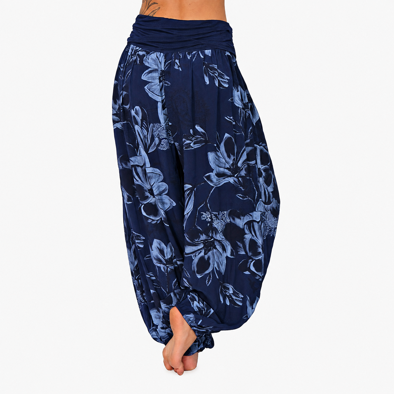 Bohemian Style Floral Printed Casual Harem Pants For Women