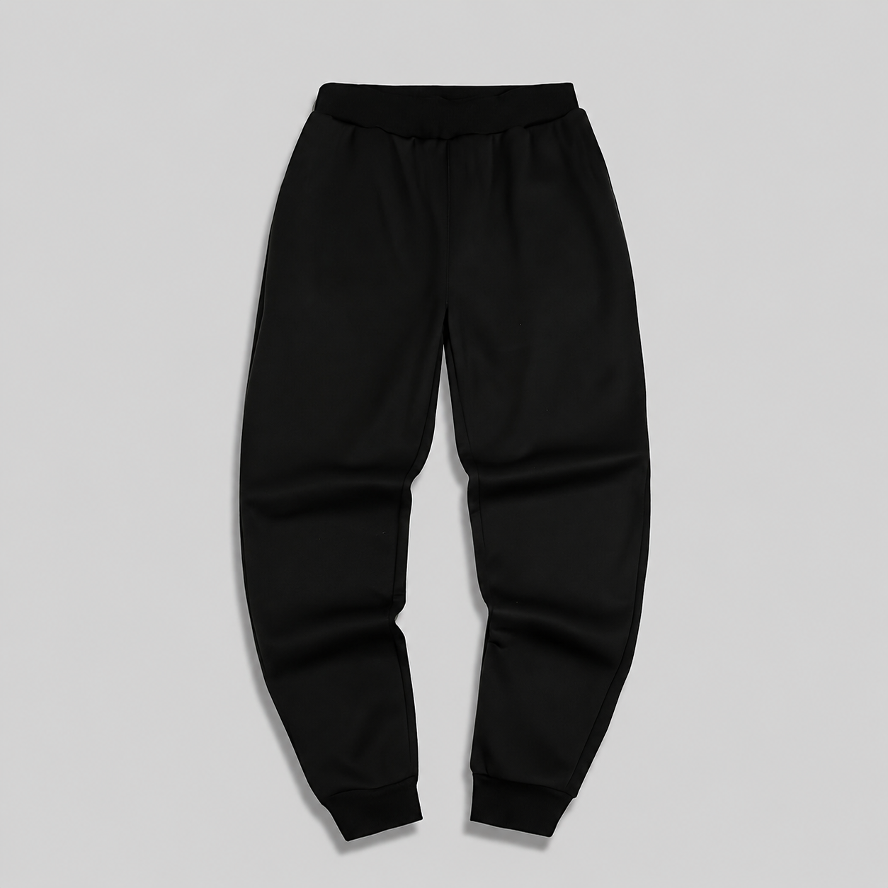 Casual Drawstring Jogger Sweatpants with Ribbed Cuffs for Men