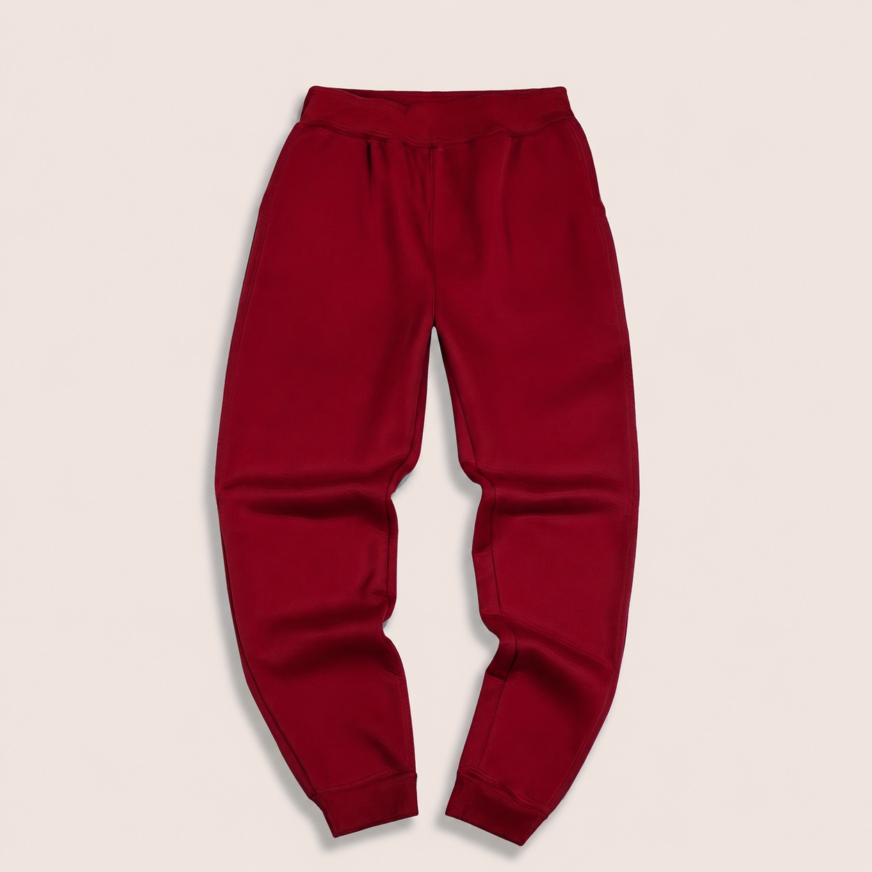 Casual Drawstring Jogger Sweatpants with Ribbed Cuffs for Men