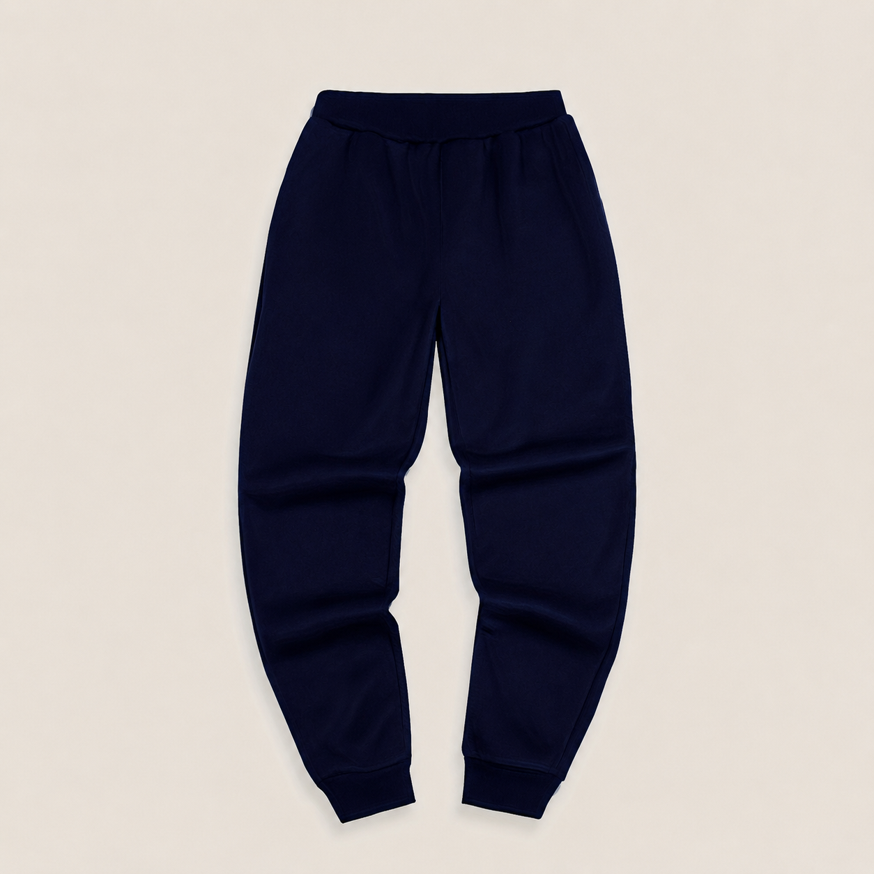 Casual Drawstring Jogger Sweatpants with Ribbed Cuffs for Men